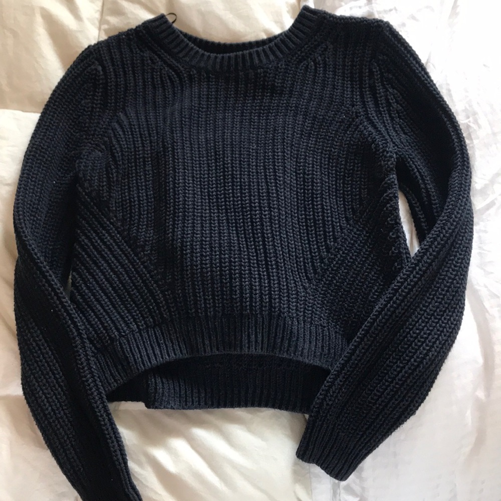 Navy blue crew neck sweater